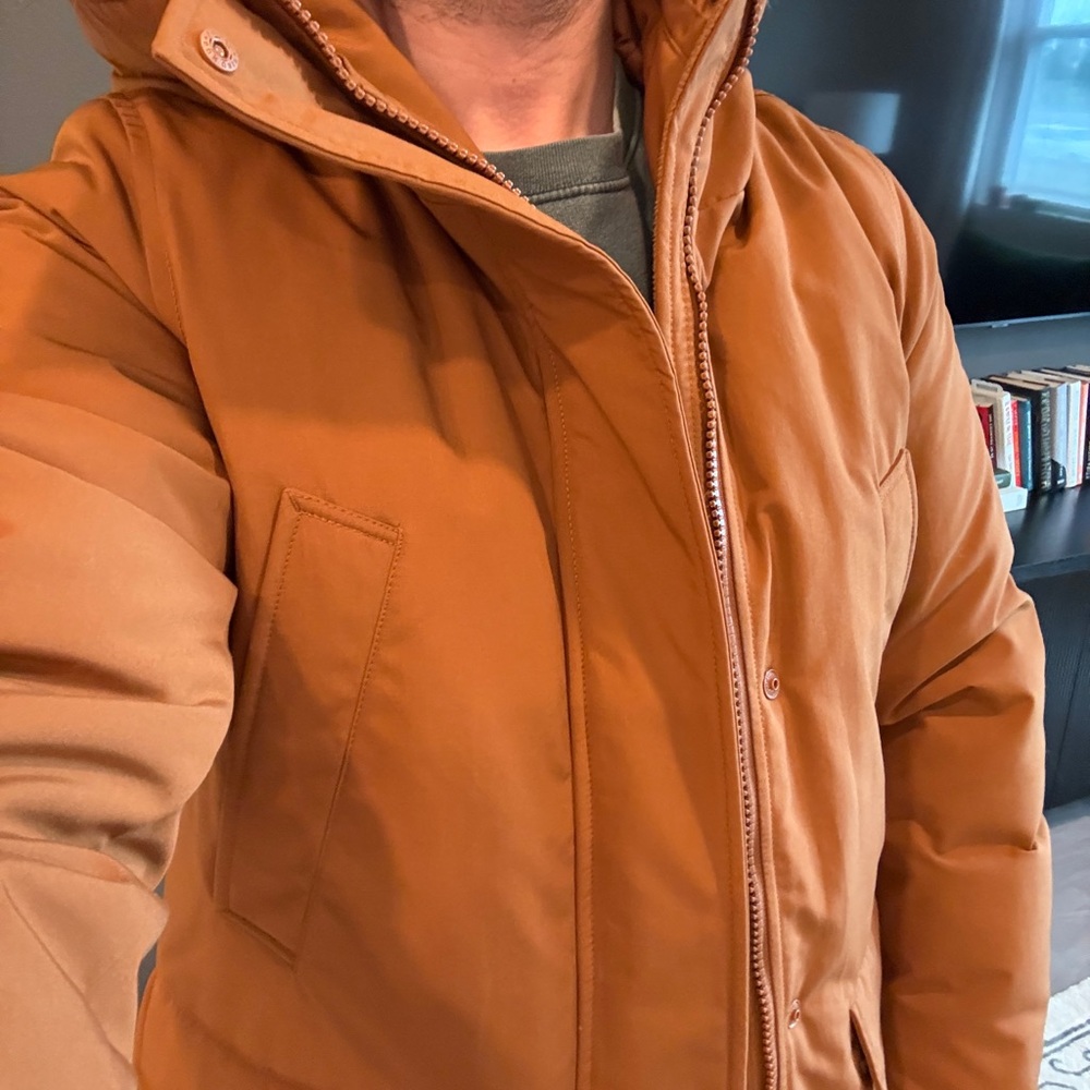 Uniqlo Men's Burnt Orange Parka Jacket